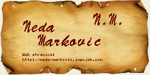 Neda Marković vizit kartica